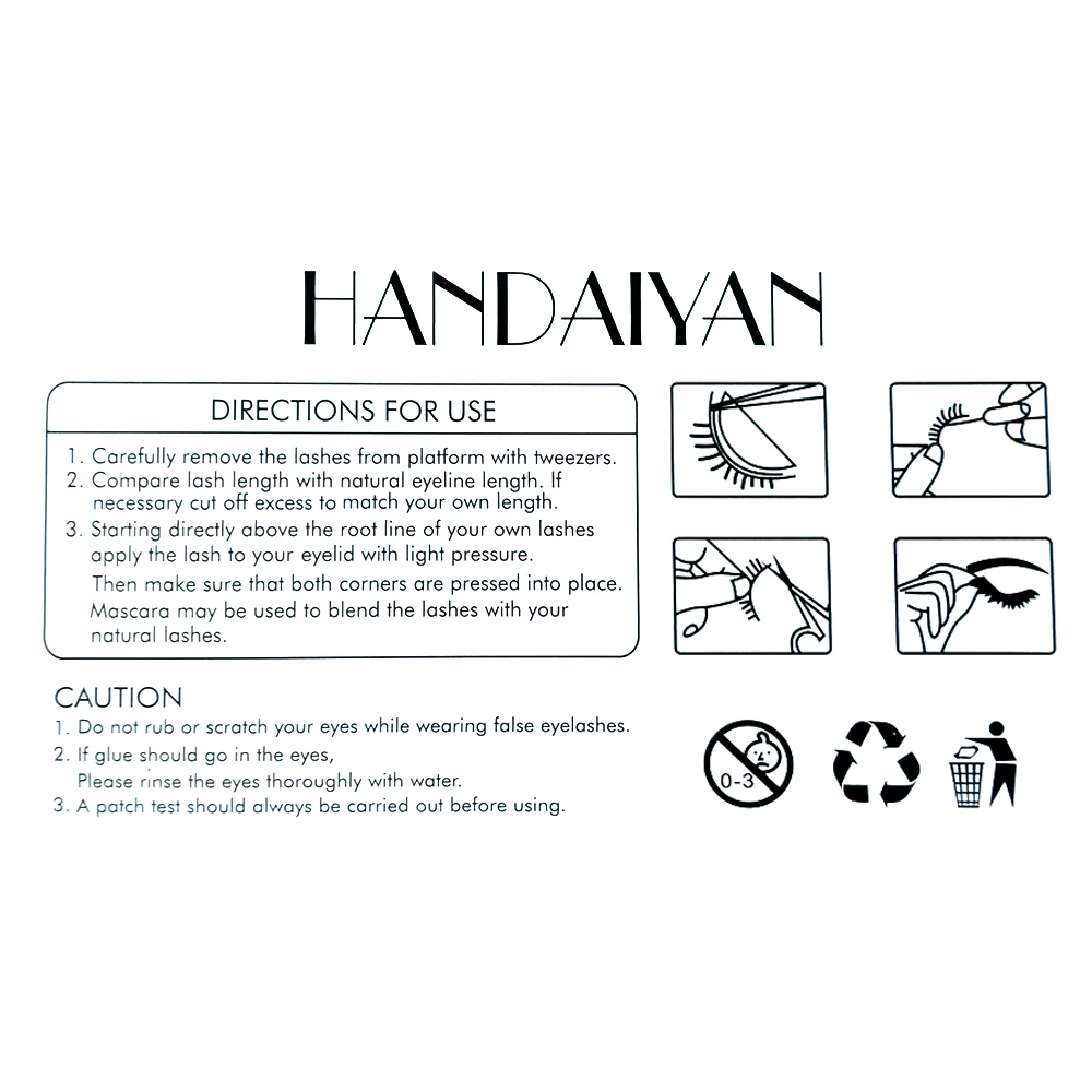 HANDAIYAN норка 6D натуральные накладные ресницы ручной работы кудрявые толстые длинные черные мягкие