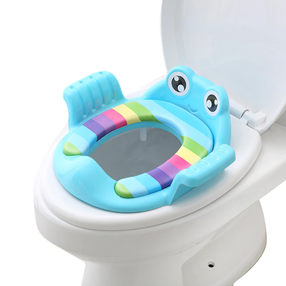 

Portable Baby Potty Trainer Non-slip Toilet Training Seat Handles Children Auxiliary Toilet Seat Infant Children Pee Trainer