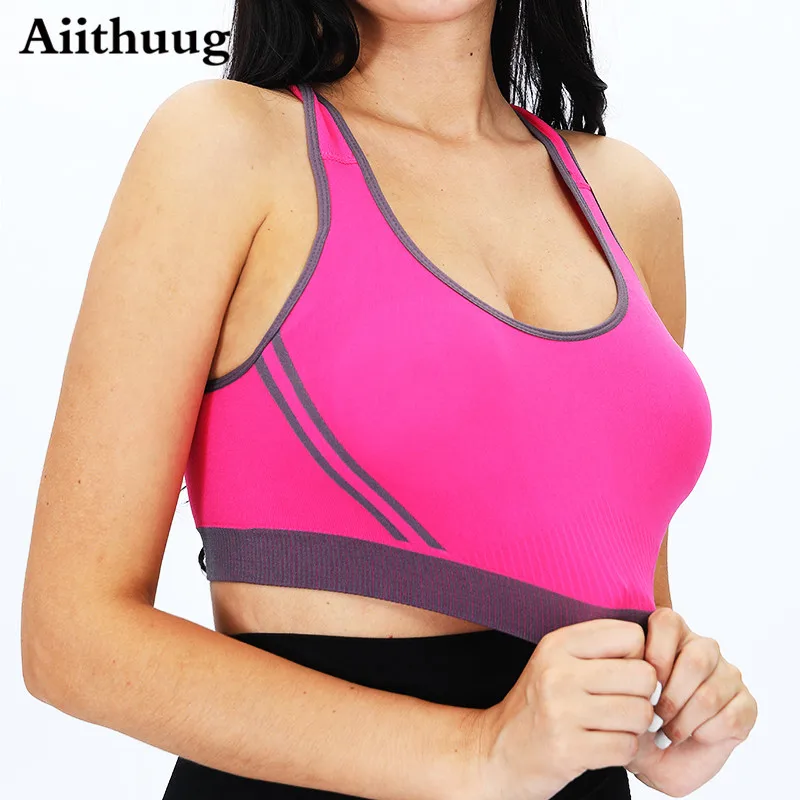 Aiithuug Sports Bra for Women Criss-Cross Back Padded Strappy Sports Bras  Medium Support Yoga Bra with Removable Cups Yoga Tops - AliExpress