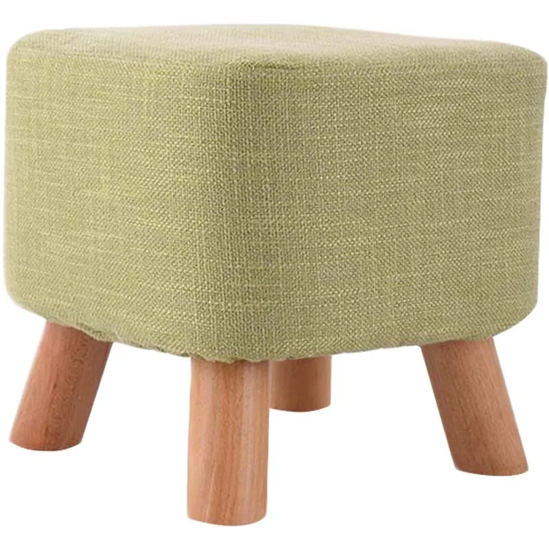 

Solid wood shoes bench fashion stool creative square fabric sofa coffee table home