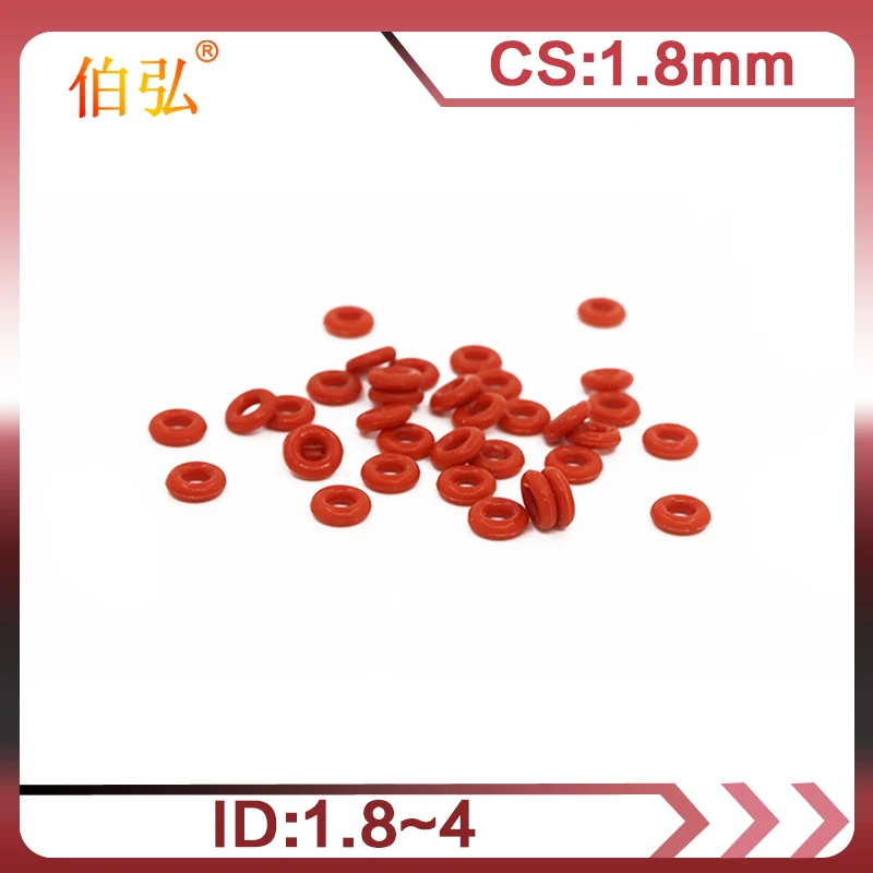 Silicon O-Ring 10PCS/lot 1.8mm Thickness ID1.8/2/2.24/2.5/2.8/3.15/3.55/3.75/4mm Seal Rubber Gasket Ring Washer