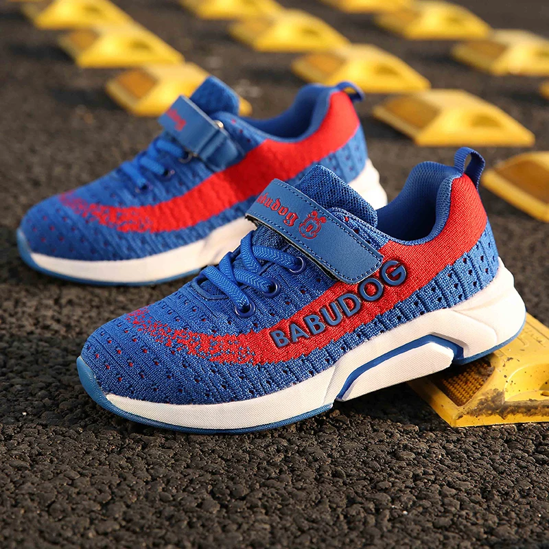 BABUDOG Kids Sneakers Big Boy Shoes Fly Knitting Boys And Girls Sports Shoes No Slip Girls Running Sneakers Footwear 28-39