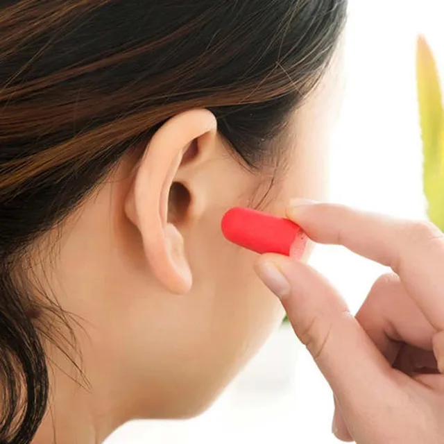 Soft Foam Ear Plugs Sleep Noise Cancelling Earplugs Disposable Ear Protector Workplace Safety Supplies Orange 10Pcs/Lot 5