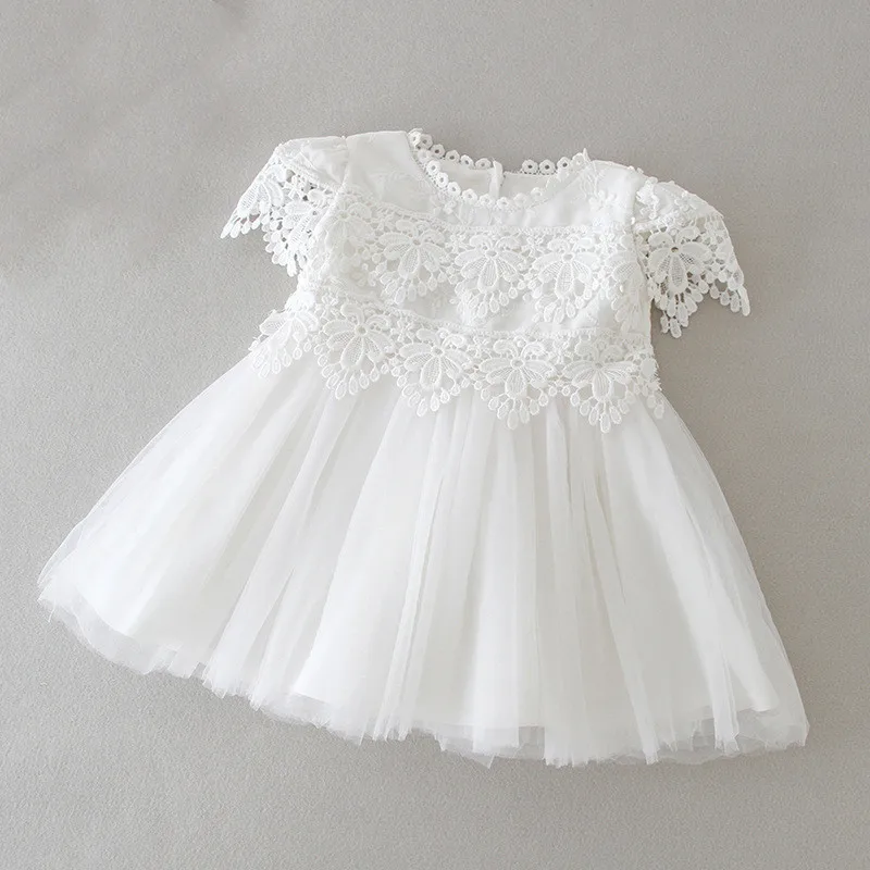 

Wholesale Baby Girl Dress First Birthday Princess Lace Frocks Kids Baptism Infant Christening Wedding Vestidos W16