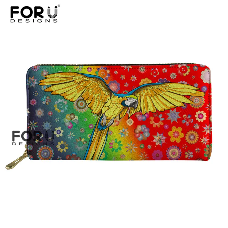 FORUDESIGNS/Попугай женский длинный клатч кошелек большой емкости Женские кошельки Дамские кошельки карман для телефона держатель для карт Carteras - Цвет: XM1947Z21