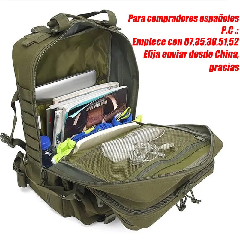 50L Large Capacity Men Army Military Tactical Backpack 3P Softback Outdoor Waterproof Bug Rucksack Hiking Camping Hunting Bags 2