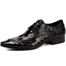 Luxury Formal Mens Designer Shoes Genuine Leather Black Wine Red Pointed Toe Crocodile Pattern Office Oxford Shoe Luxury Formal Mens Designer Shoes Genuine Leather Black Wine Red Pointed Toe Crocodile Pattern Office Oxford Shoe