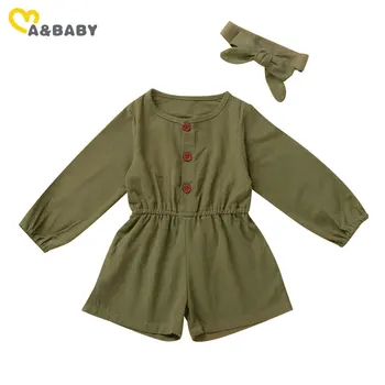 

Ma&Baby 6M-3Y Newborn Infant Toddler Baby Girl Vintage Jumpsuit Long Sleeve Ruffles Romper Autumn Spring Baby Clothes Costumes