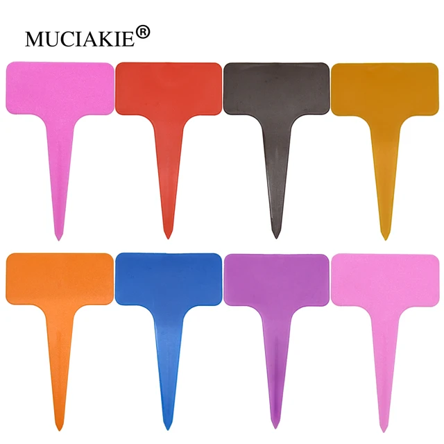 Muciakie 50Db Kertészeti Növény T Alak Vízálló Vastag Címkék Újrahasznosítható Műanyag Virág Bonsai Zöldség Óvoda Jelölők Szerszám