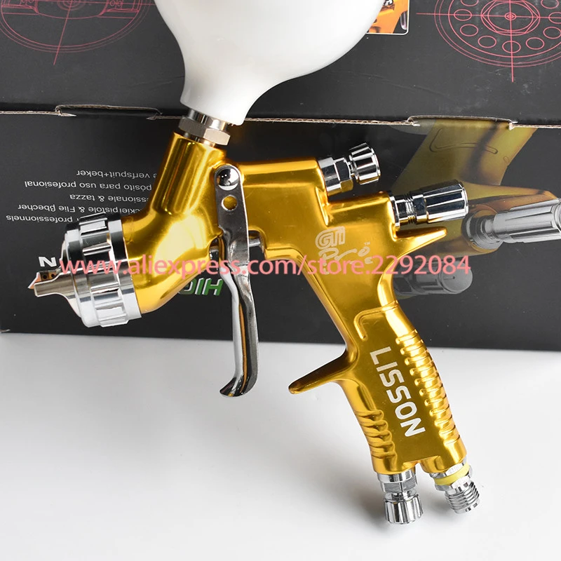 Yuksek Kaliteli Profesyonel Gti Pro Lite Altin Boyama Tabancasi Te20 T110 1 3mm Meme Puskurtme Tabancasi Boya Tabancasi Su Bazli Hava Spreyi Silah Spray Guns Aliexpress