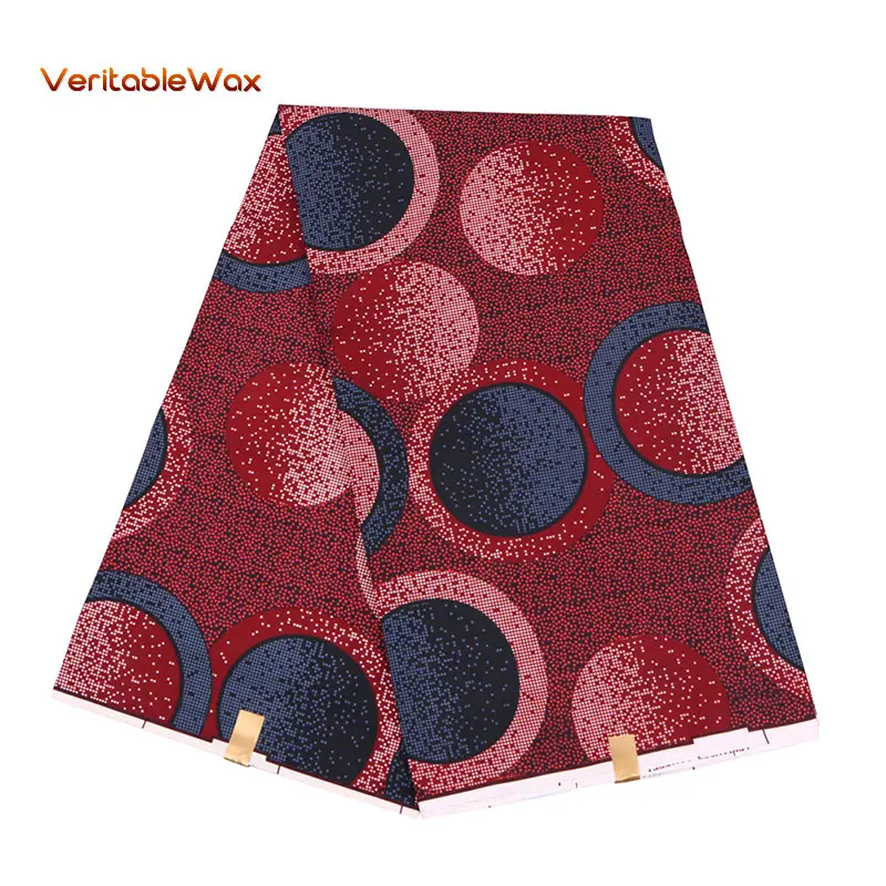

100% Brown Polyester Wax Prints Fabric Ankara bintareal Wax High Quality 6 yards African Fabric for Party Dress FP6162