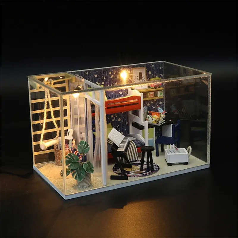 Кукольный дом свободный пылезащитный чехол будущее космическая игрушка Сделай Сам кукольная мебель деревянный миниатюрный дом Демисезон пупи рождественские подарки
