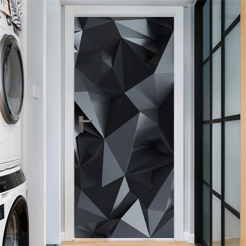 77*200 см трехмерная имитация наклейки на дверь DIY водонепроницаемые самоклеющиеся наклейки на двери домашний декор