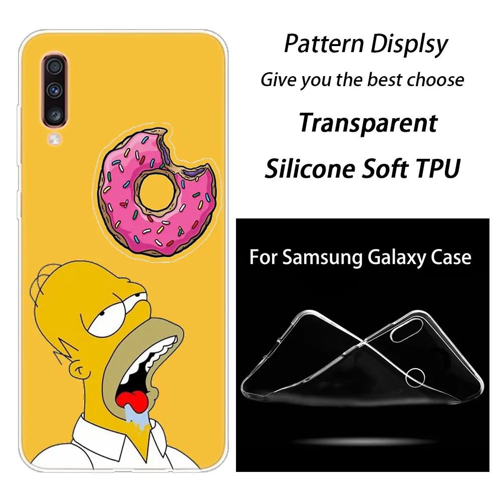 Горячая Симпсоны Мягкий силиконовый чехол для телефона для samsung Galaxy A90 A80 A70 A60 A50 A40 A30 A10 A20E A2CORE A9 A7 A8 A6 плюс A5