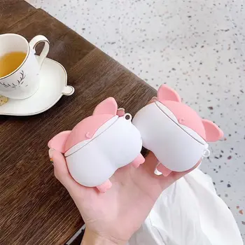 

Cute Pig Butt Pattern Protective Case Soft Silicone Cover Shell for Airpods 1/2 H4GA