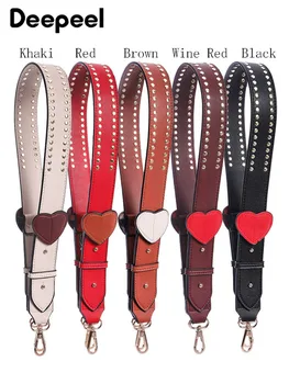 

Deepeel 1pc 4*92-104cm Women Adjustable Rivet Heart Leather Bag Strap Replacement Shoulder Belt Metal Buckle Accessories BS124