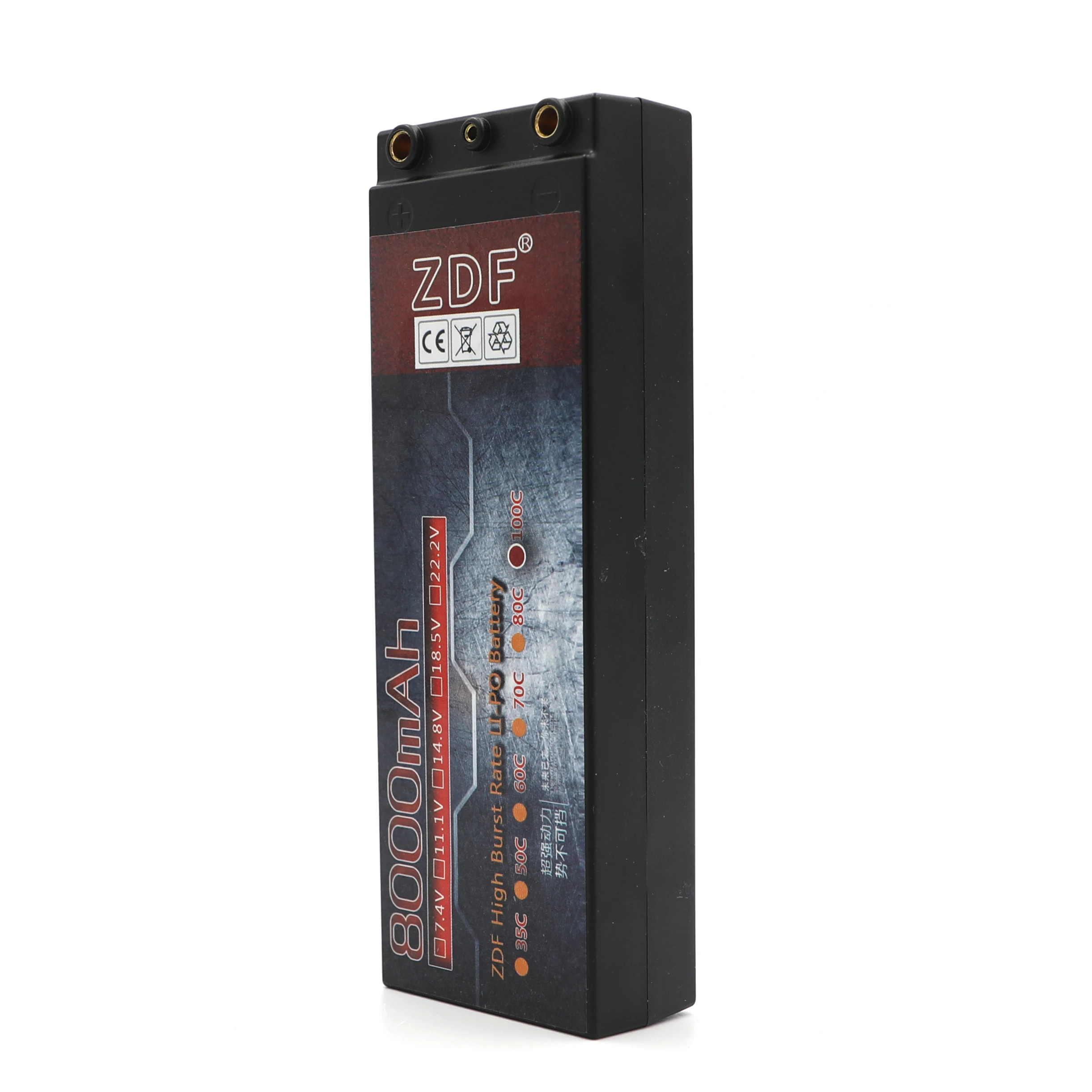 ZDF 2 шт 7,4 V 2S 8000mah 100C жесткий чехол lipo аккумулятор