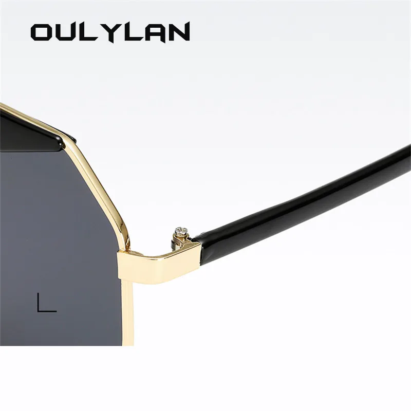Oulylan, фирменный дизайн, полигон, солнцезащитные очки для женщин и мужчин, трендовые, для бровей, металлические, солнцезащитные очки, оттенки, Ретро стиль, зеркальные очки, UV400