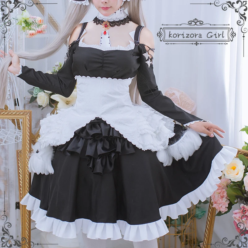 Azur Lane cos HMS Formidable maid anime woman fashion costume full set Dress + hairpin bow neck ornament socks cosplay |