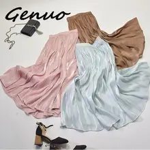 Женская Осенняя длинная юбка, модный бренд, высокое качество, женские плиссированные юбки, высокая талия, женские юбки, белые, Faldas Saias Jupe