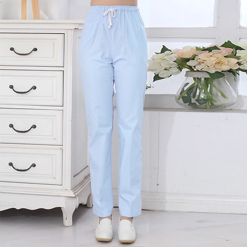 pants Новые больничные рабочие брюки для кормления стоматологические медицинские брюки санитара униформа для доктора нижняя часть хлопок больше карманов спа кормящих брюки санитара - Цвет: pants