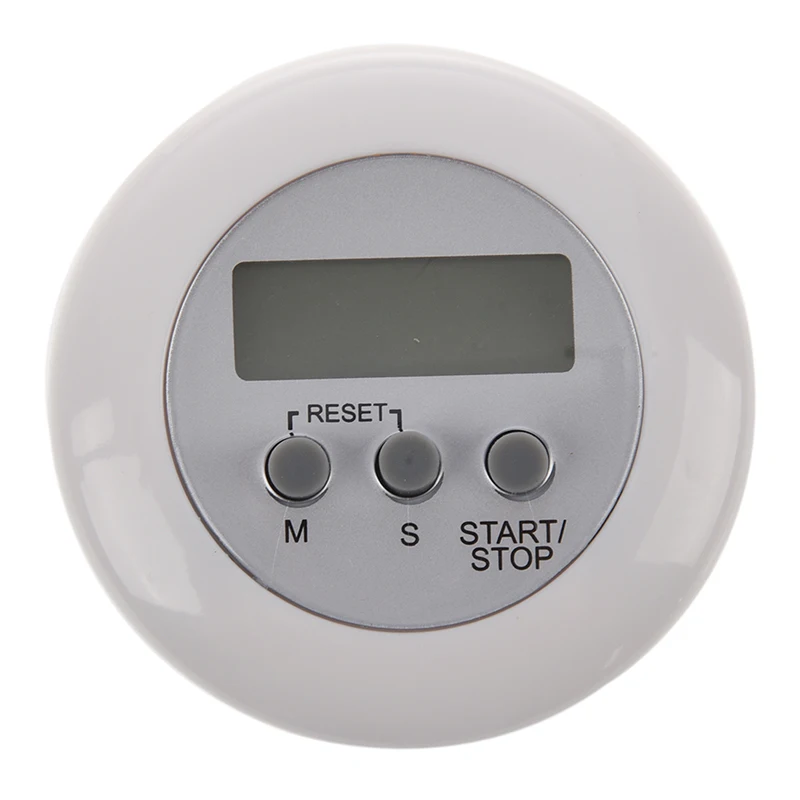 White Mini Digital LCD Kitchen Cooking Countdown Timer Countdown Clock Alarm
