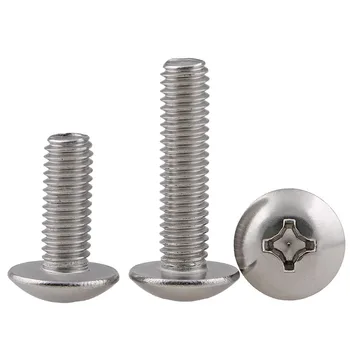 

M2-M5 304 stainless steel large flat head machine wire large flat head machine screw TM cross-slot mushroom head screw 50PCS