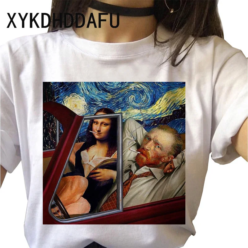 Van Gogh T Shirt Women New Fashion Art Graphic Tshirt  Ulzzang Aesthetic  Female Clothes Casual Grunge Aesthetic T-shirt Top Tee