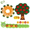 1-10 Montessori Educational Toy Children's Puzzle Handmade DIY Toy Kindergarten Carrot Apple Tree Match Digital Teaching GYH 1