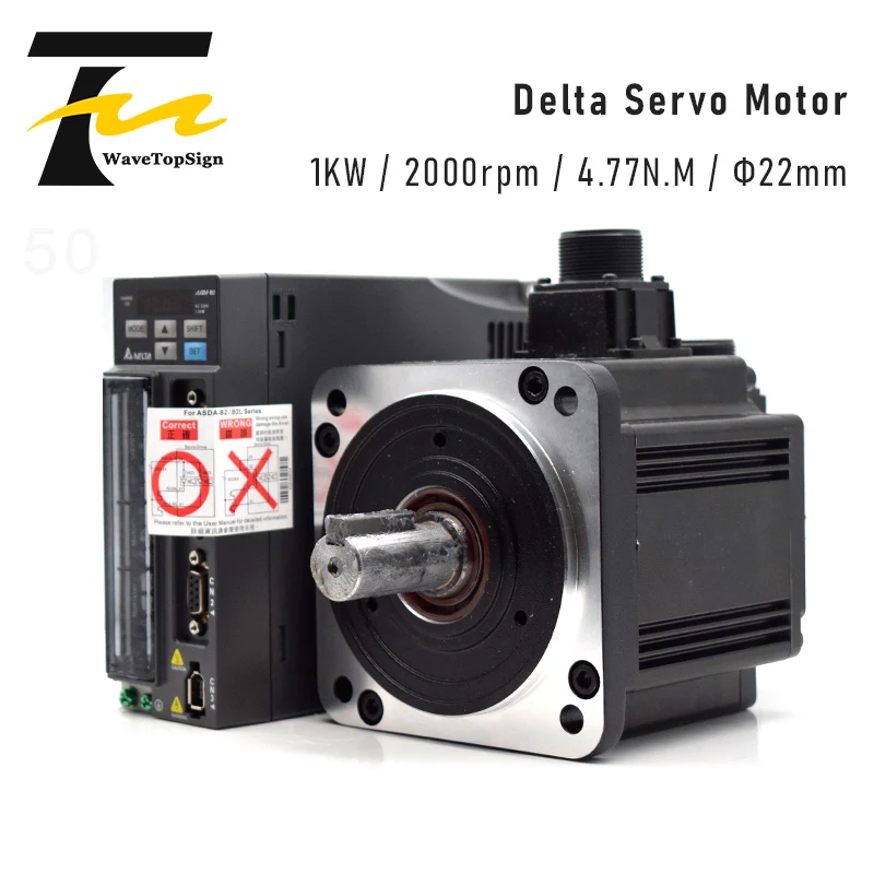 Delta Servo Motor 1KW B2 Series ASD-B2-1021-B + Φ 3M Wire 4.77N.M 5.6a используется для автоматической