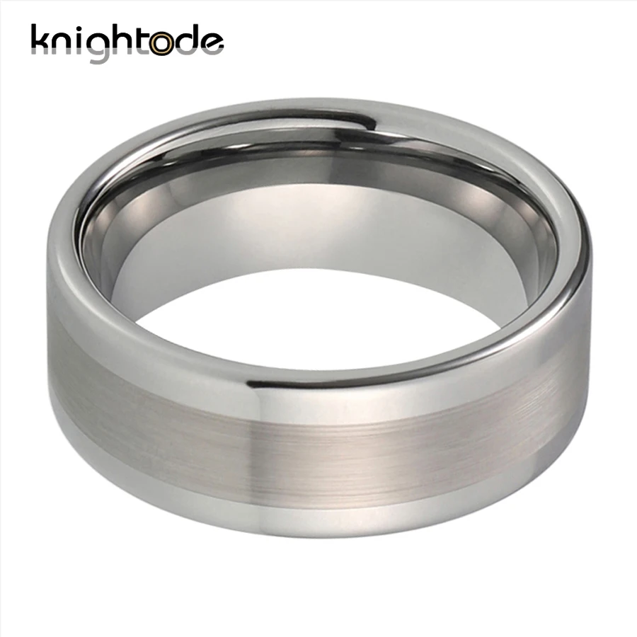 Обручальное кольцо из карбида вольфрама 8 мм для мужчин и женщин мужские