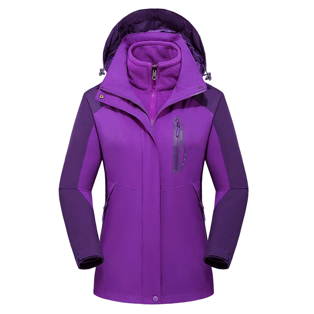 Горные женские Зимние флисовые спортивные куртки для улицы, теплые пальто для пеших прогулок, катания на лыжах, треккинга, мужской женский жакет - Цвет: PP