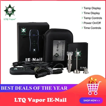 

LTQ Vapor IE-Nail Wax Dry Herb Kit Temperature Control Dab Rig Heat Coil with Quartz Nail Dry Herb Nail fit Glass Water Bubbler