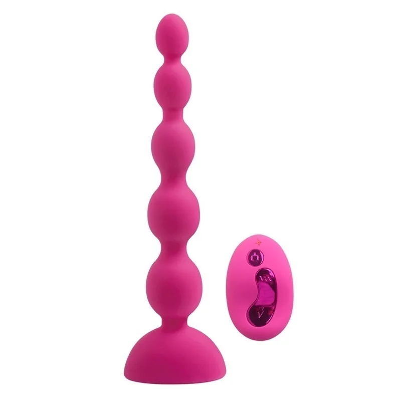 Vibrating Prostate Massager Anal Beads Butt Plug 10 Stimulation Patterns 3 Speeds for Wireless Remote Control Anal_voghion.com