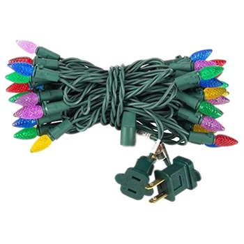 

Outdoor Led Christmas Tree Light String, 50 C9 Color Christmas Bulb Lights, Used for Indoor Garden Decoration, US Plug