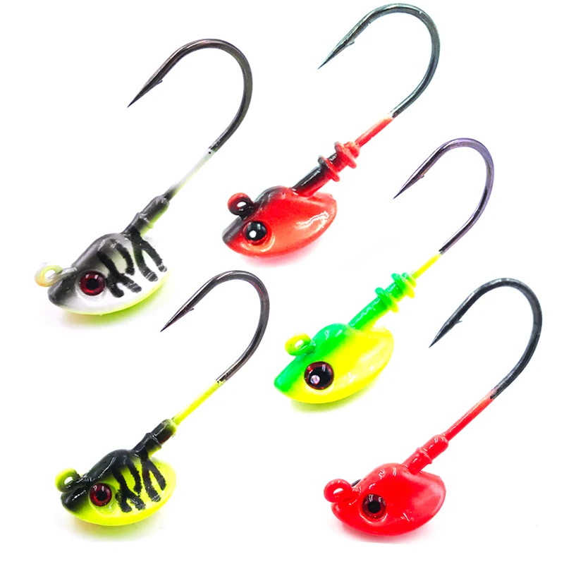 OBSESSIONMulticolorleadjigheadbarbedsinglehooks7g10g14g18g