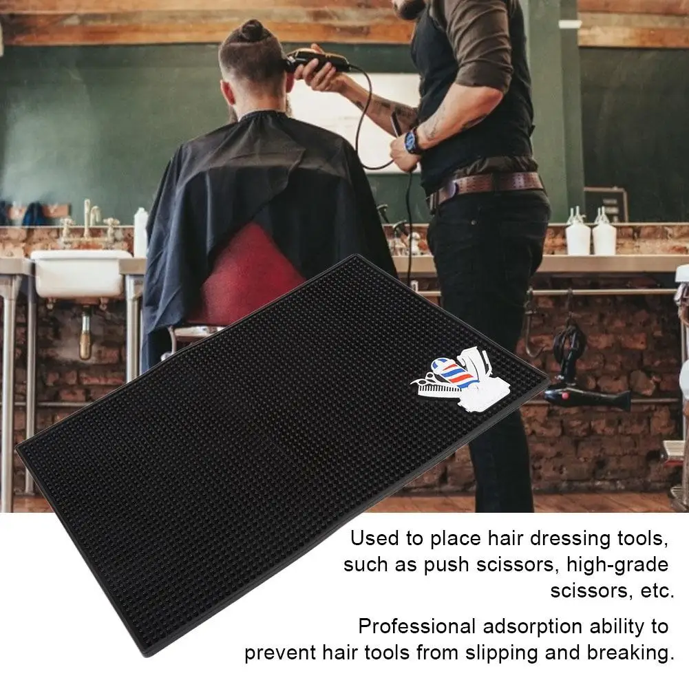 

Hair Salon Anti-slip Mat Scissores Comb Clip Hairdressing Tools Display Pad