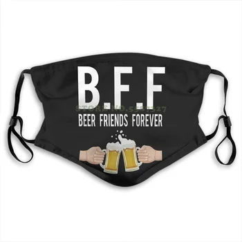 

Face Mask Fashion Bff Beer Friends Forever Funny Beer Lovers Anti Dust With Filter For Men For Women Kids Girl Boy Teens Masks