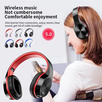 

T5 HiFi Wireless Headphones Bluetooth5.0 Stereo Foldable Headset W/ Mic Earphone Brand New And High Quality