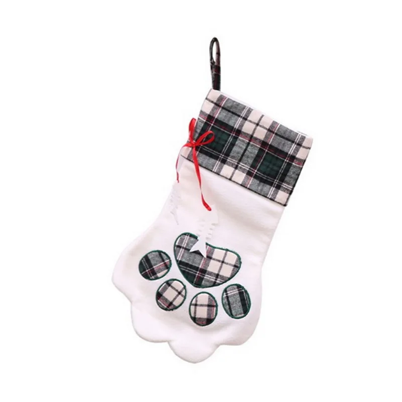 Рождественские чулки; тканевые носки Санта-Клауса; Подарочный детский мешок для конфет; снеговик; олень; карман; висящий орнамент с рождественской елкой - Цвет: C1 46x28x20cm
