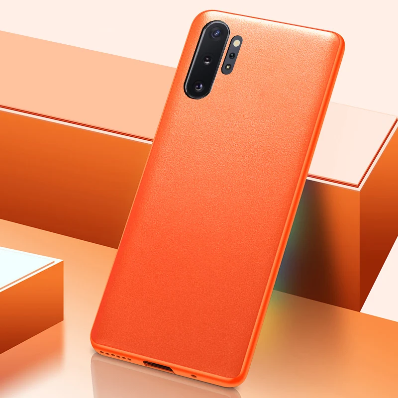 Чехол из натуральной кожи, силиконовый чехол для samsung Galaxy S11 S10 S9 S8 Note 8 9 10 Plus S10e S11e чехол для телефона - Цвет: Оранжевый