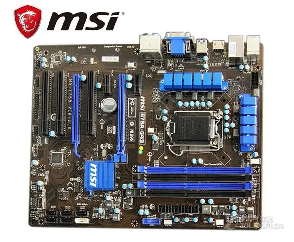 Оригинальная материнская плата MSI B75A-G43 для LGA 1155 DDR3 ram 32G, материнская плата для настольных ПК