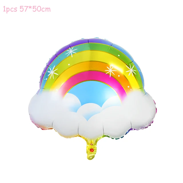 1 Set Unicorn Party Balloons Birthday Baloon Unicorn Decoration Latex Confetti Balloon Birthday Party Decoration Balloons Kids 1pcs rainbow cloud