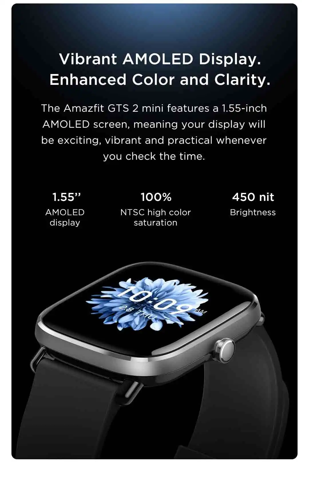 Amazfit-mini smartwatch gts 2, versão global, gps,