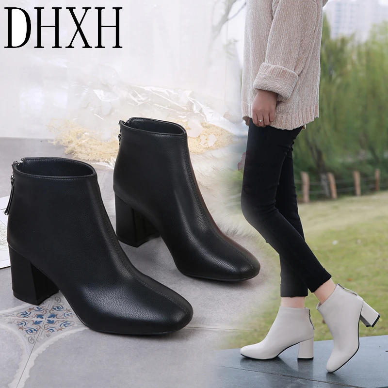 ladies flat leather boots