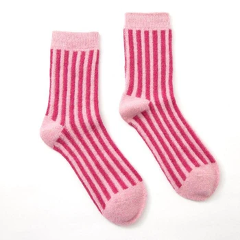 

Women's warm socks Collorista "Strip", size 36-40 (23-25 ​​cm), pink