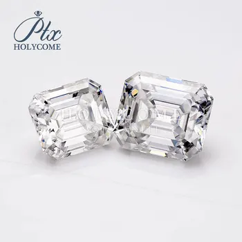

wholesale D white VVS Emerald cut 6.5x5mm loose moissanite diamond for jewlery making price per carat