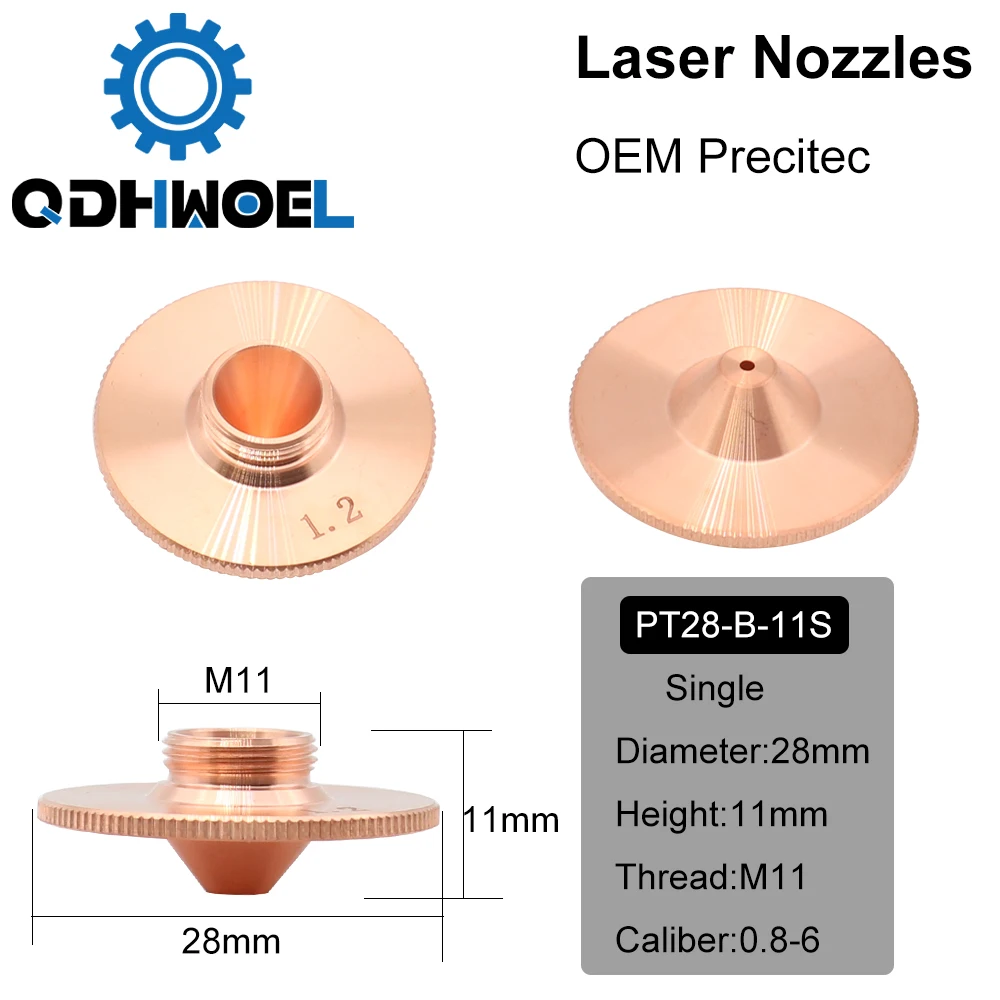 QDHWOEL Precitec Bulge лазерные насадки однослойные хромированные двухслойные s Caliber 0 8-4 D28
