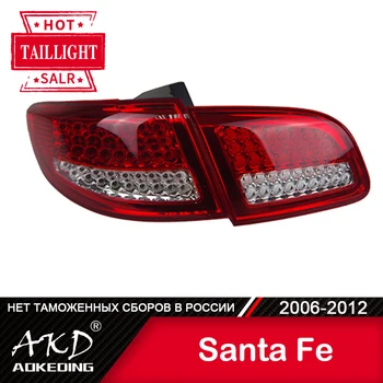 

For Car Hyundai Santa Fe Tail Lamp 2006-2012 LED Fog Lights Day Running Light DRL Car Accessories SantaFe ix 45 Tail Lights