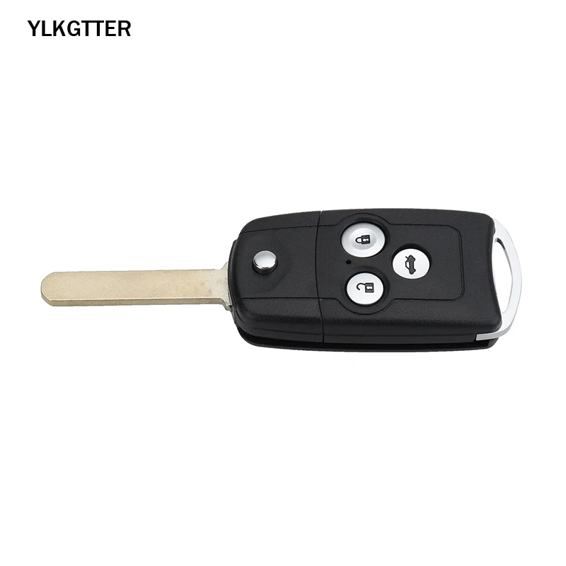 YLKGTTER 3 кнопки ABS дистанционный Автомобильный ключ для Honda Для Civic для Accord Jazz CRV ABS Высокое качество Флип Floding автомобильный чехол для ключей